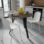 Круглий стіл MARSI 3 870-3 Ferrum-decor 750x870x870 Білий метал ДСП Дуб Кремона Канолло 16 мм (FRD-107517)