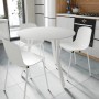 Стол круглый MARSI 3 870-3 Ferrum-decor 750x870x870 Белый металл ДСП Белый 16 мм (FRD-107427)