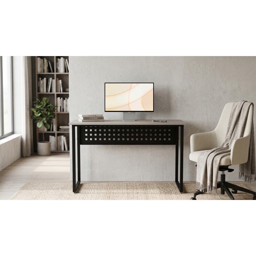 Стол письменный Майк Ferrum-decor 75x100x60 Черный металл ДСП Кашемир 16 мм (FRD-108297)