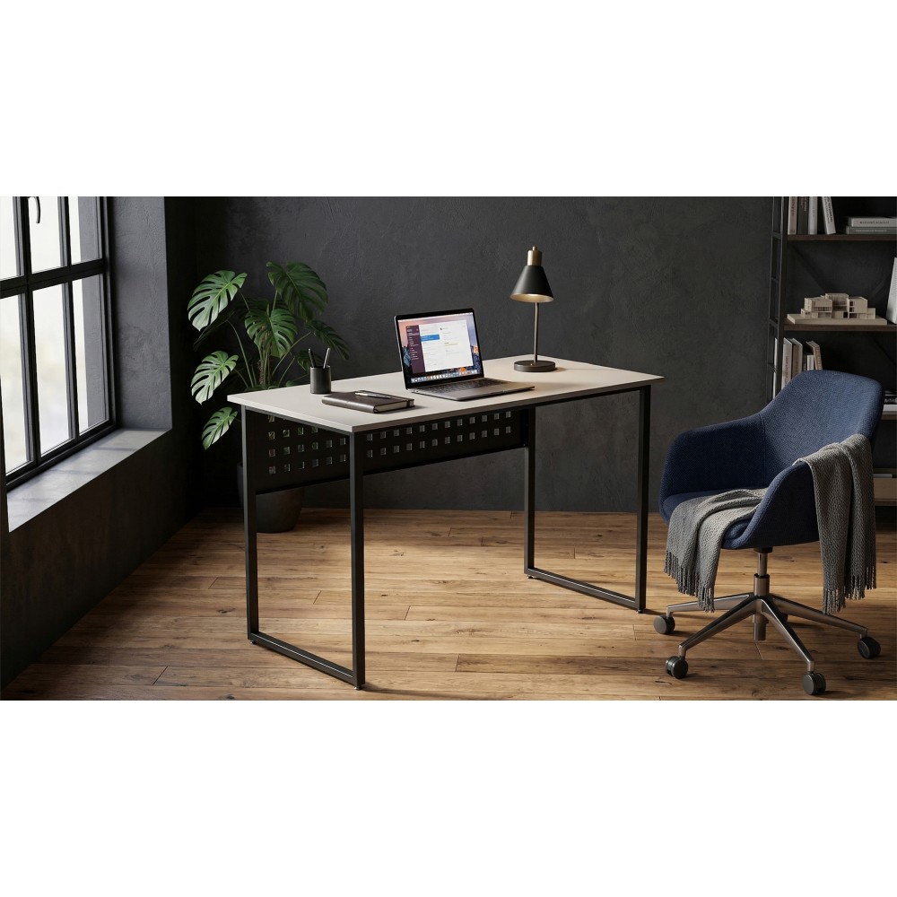 Стол письменный Майк Ferrum-decor 75x100x60 Черный металл ДСП Кашемир 16 мм (FRD-108297)