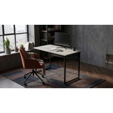 Стіл письмовий Майк Ferrum-decor 75x100x60 Чорний метал ДСП Кашемір 16 мм (FRD-108297)