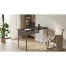 Стіл письмовий Майк Ferrum-decor 75x120x70 Сірий метал ДСП Каштан Арвадонна 16 мм (FRD-108287)