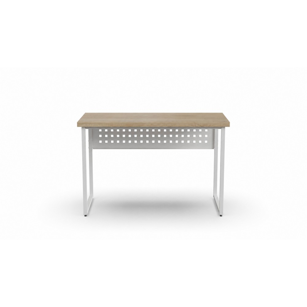 Стол письменный Майк Ferrum-decor 75x100x60 Белый металл ДСП Дуб Кремона Торро 32 мм (FRD-108337)
