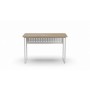 Стол письменный Майк Ferrum-decor 75x100x60 Белый металл ДСП Дуб Кремона Торро 32 мм (FRD-108337)