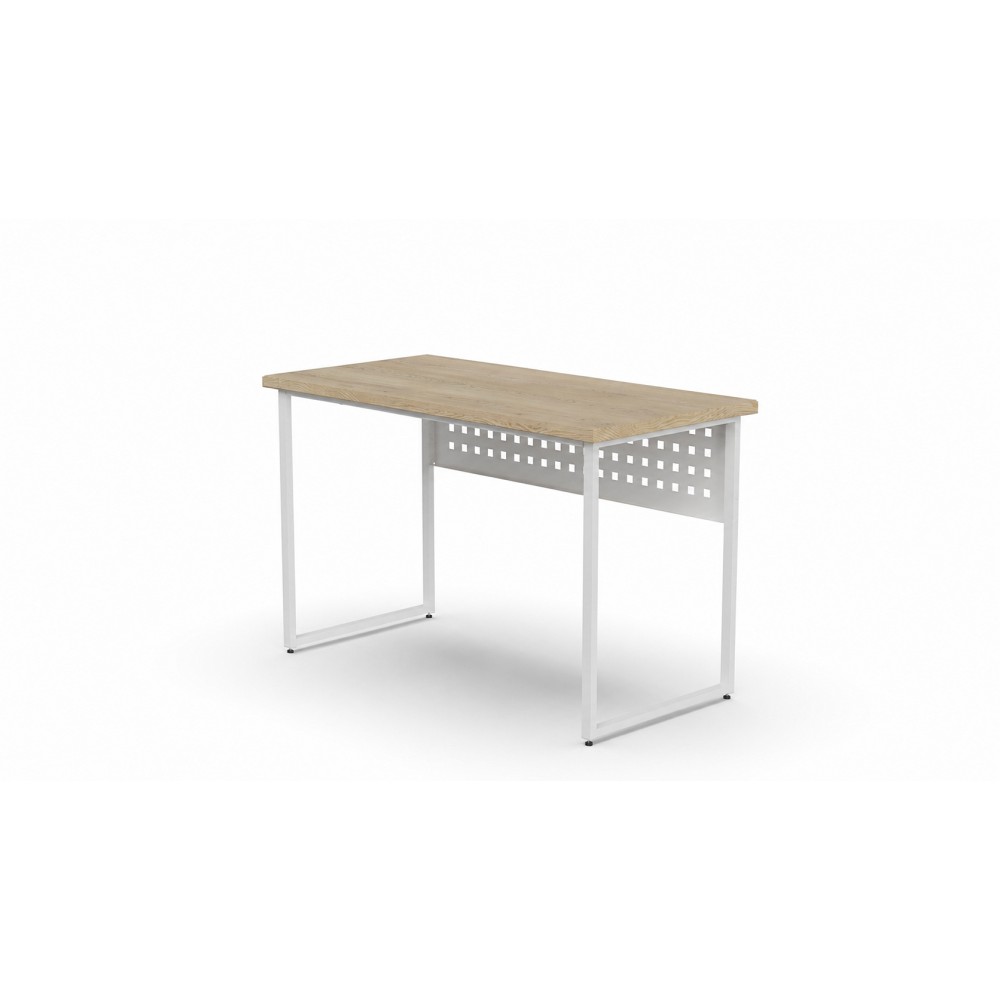 Стол письменный Майк Ferrum-decor 75x100x60 Белый металл ДСП Дуб Кремона Торро 32 мм (FRD-108337)