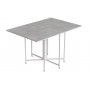 Стол раскладной трансформер книжка Морис 3 Ferrum-decor 75x130x90 Белый металл ДСП Бетон 16 мм (FRD-107417)