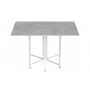Стол раскладной трансформер книжка Морис 3 Ferrum-decor 75x130x90 Белый металл ДСП Бетон 16 мм (FRD-107417)