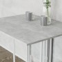 Стол раскладной трансформер книжка Морис 3 Ferrum-decor 75x130x90 Белый металл ДСП Бетон 16 мм (FRD-107417)