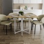 Розкладний стіл-трансформер книжка Моріс 3 Ferrum-decor 75x130x90 Білий метал ДСП Дуб Эвок Прибережний 16 мм (FRD-107507)