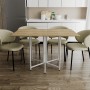 Розкладний стіл-трансформер книжка Моріс 3 Ferrum-decor 75x130x90 Білий метал ДСП Дуб Эвок Прибережний 16 мм (FRD-107507)
