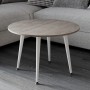 Стол журнальный круглый OPTIMA 2 ноги на конус Ferrum-decor 450x670x670 Белый металл ДСП Дуб Кремона Канолло 16 мм (FRD-107547)