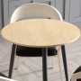 Стол круглый OPTIMA 3 ноги на конус Ferrum-decor 750x670x670 Черный металл ДСП Дуб Кремона Торро 16 мм (FRD-107557)