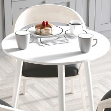 Круглий стіл OPTIMA 3 ніжки конусні Ferrum-decor 750x670x670 Білий метал ДСП Білий 16 мм (FRD-107447)