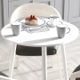 Круглий стіл OPTIMA 3 ніжки конусні Ferrum-decor 750x670x670 Білий метал ДСП Білий 16 мм (FRD-107447)