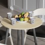 Круглий стіл OPTIMA 4 ніжки конусні Ferrum-decor 750x670x670 Чорний метал ДСП Дуб Кремона Торро 16 мм (FRD-107567)