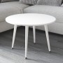 Журнальний круглий стіл OPTIMA 2 ніжки конусні Ferrum-decor 450x670x670 Білий метал ДСП Білий 16 мм (FRD-107477)