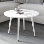 Журнальний круглий стіл OPTIMA 2 ніжки конусні Ferrum-decor 450x670x670 Білий метал ДСП Білий 16 мм (FRD-107477)