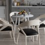 Круглий стіл OPTIMA 4 ніжки конусні Ferrum-decor 750x670x670 Білий метал ДСП Білий 16 мм (FRD-107457)
