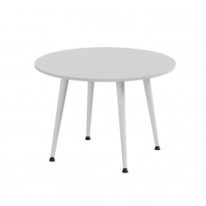 Журнальний круглий стіл OPTIMA 2 ніжки конусні Ferrum-decor 450x670x670 Білий метал ДСП Білий 16 мм (FRD-107477)