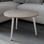 Журнальний круглий стіл OPTIMA 1 ніжки конусні Ferrum-decor 450x670x670 Білий метал Дуб Кремона Канолло 16 мм (FRD-107537)