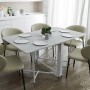 Обідній стіл трансформер книжка Оріон Pro Ferrum-decor 75x152x90 Білий метал ДСП Бетон 16 мм (FRD-107407)