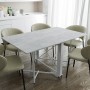 Обідній стіл трансформер книжка Оріон Pro Ferrum-decor 75x152x90 Білий метал ДСП Бетон 16 мм (FRD-107407)