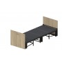 Ліжко трансформер ASCET 1 Ferrum-decor 650x2000x700 Чорний метал ДСП Дуб Сонома 16 мм (FRD-107327)