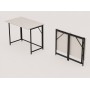 Стол трансформер раскладной Слай Ferrum-decor 75x90x50 Черный металл ДСП Кашемир 16 мм (FRD-107827)