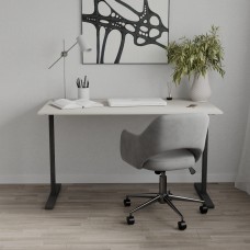 Стіл письмовий Space Ferrum-decor 750x1200x700 Чорний метал ДСП Кашемір 16 мм (FRD-107927)