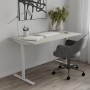 Стол письменный Space Ferrum-decor 750x1200x600 Белый металл ДСП Кашемир 16 мм (FRD-107917)