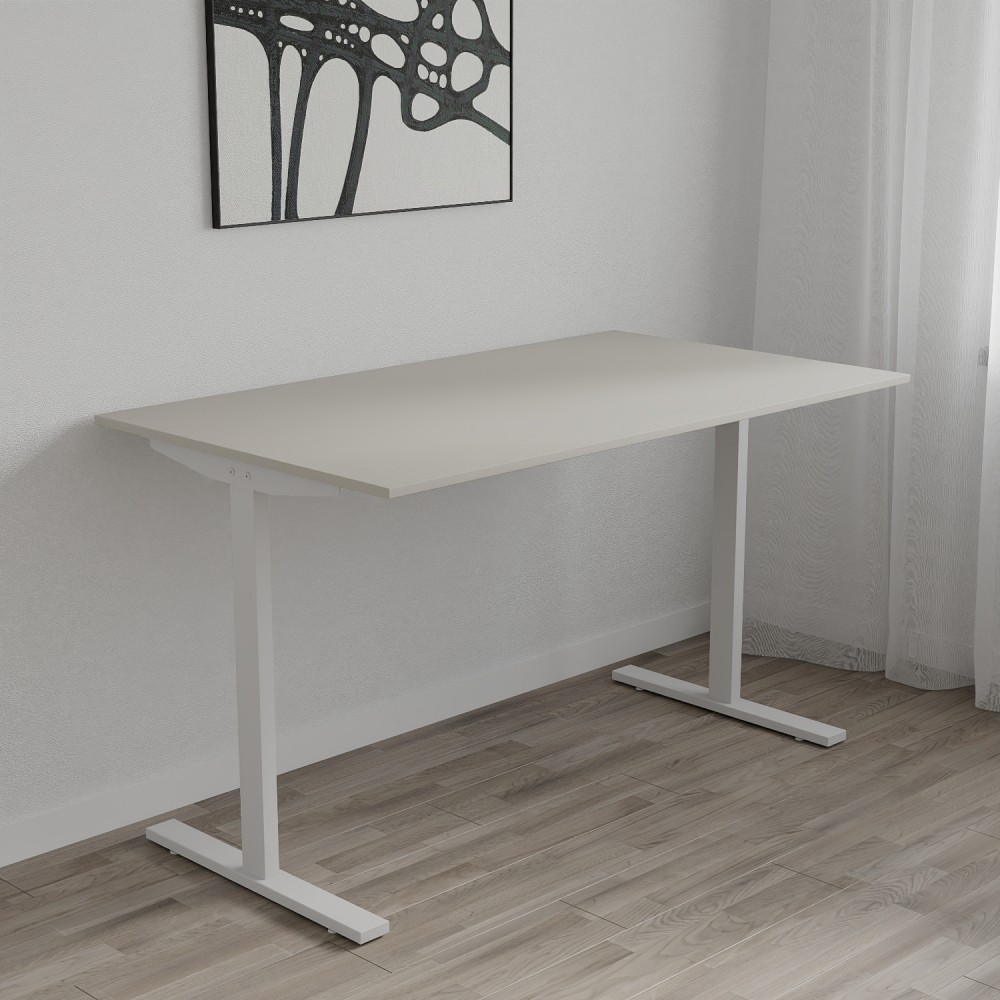 Стол письменный Space Ferrum-decor 750x1200x600 Белый металл ДСП Кашемир 16 мм (FRD-107917)