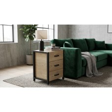 Тумба універсальна Ferrum-decor Вів'єн 3 50x41x40 чорний ДСП Дуб Кремона Торро 16 мм (FRD-107747)
