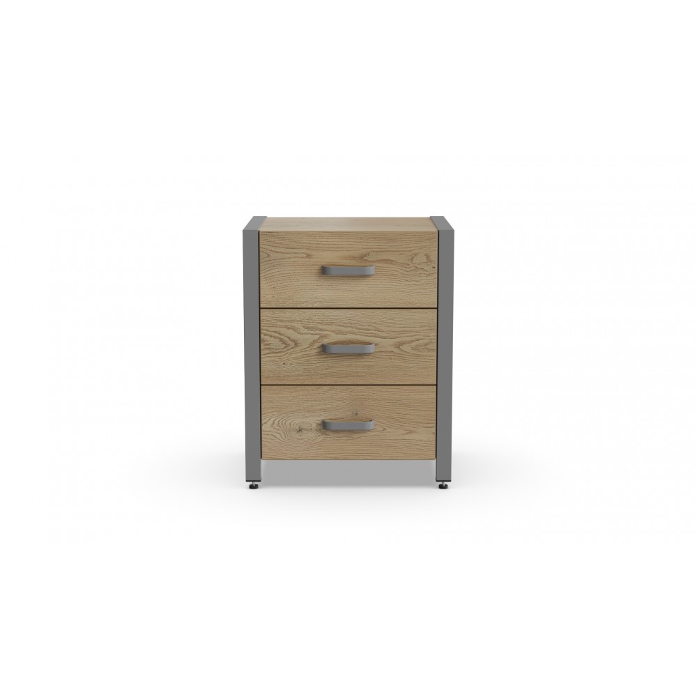Тумба універсальна Ferrum-decor Вів'єн 3 50x41x40 сірий ДСП Дуб Кремона Торро 16 мм (FRD-107757)