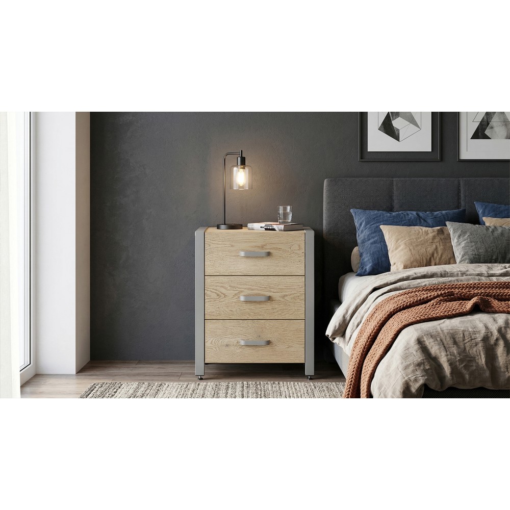 Тумба універсальна Ferrum-decor Вів'єн 3 50x41x40 сірий ДСП Дуб Кремона Торро 16 мм (FRD-107757)
