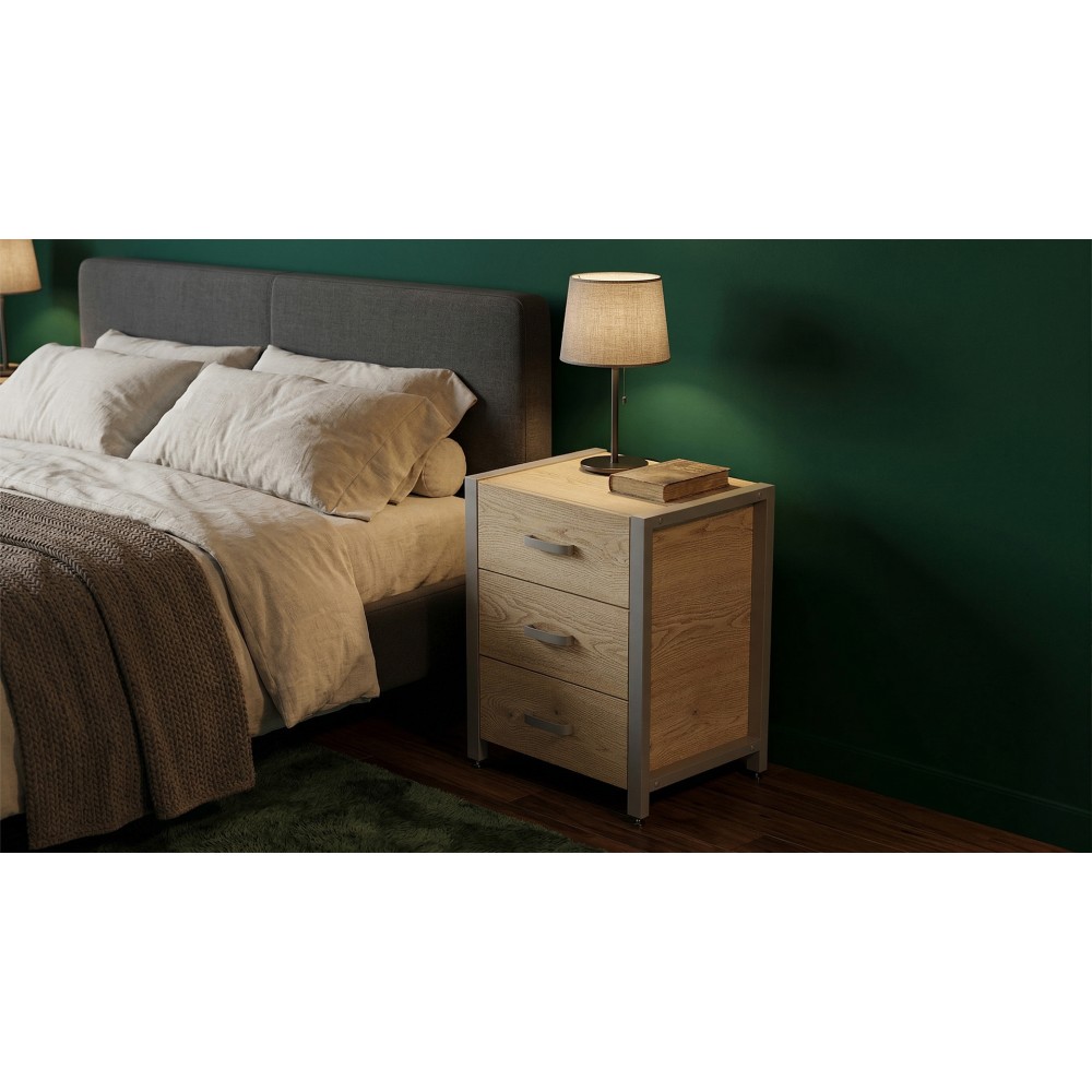 Тумба універсальна Ferrum-decor Вів'єн 3 50x41x40 сірий ДСП Дуб Кремона Торро 16 мм (FRD-107757)