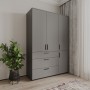 Шафа для одягу Doros Торн Антрацит 3 ДСП/3Ш (полиці) 135х51.6х200 (DRS-012084)