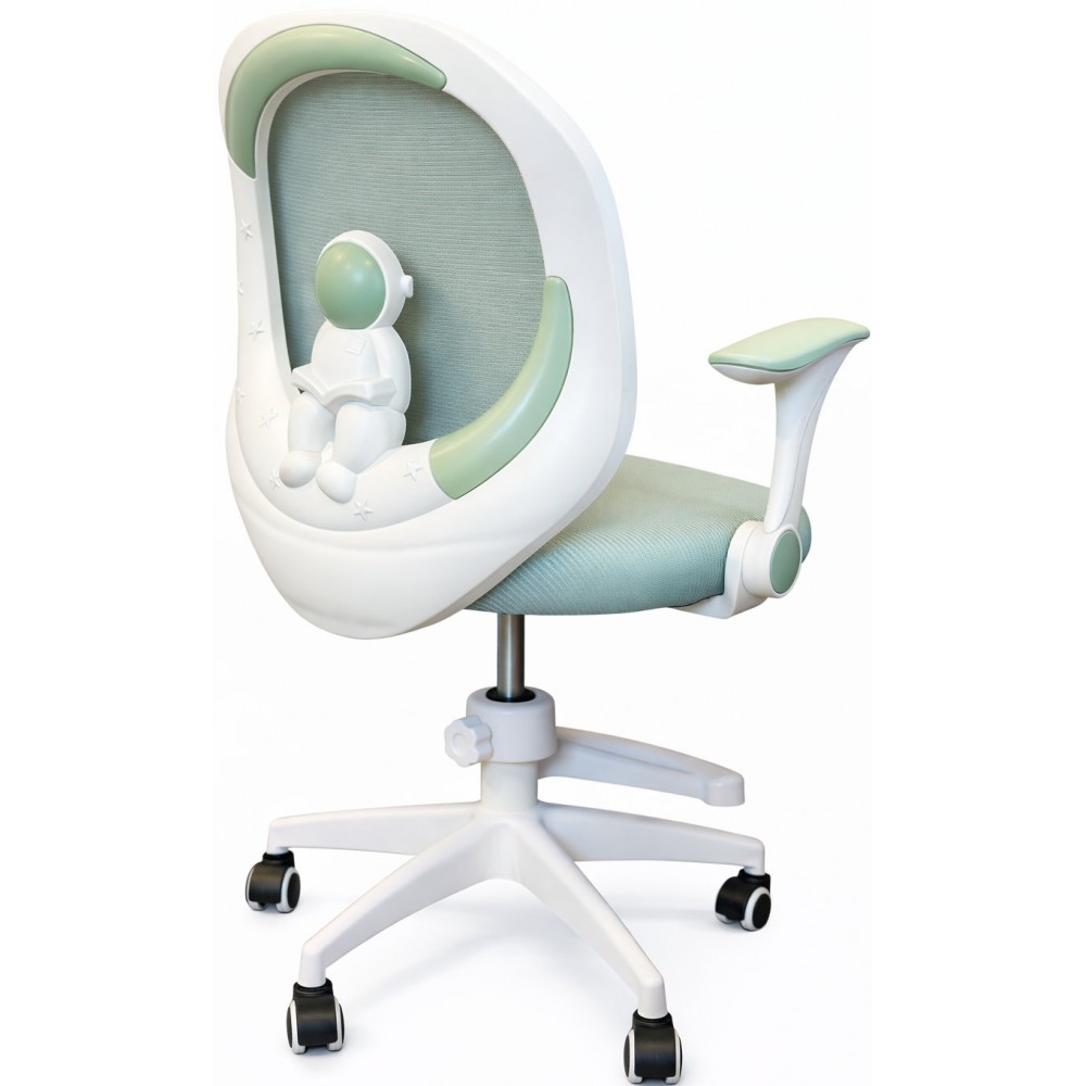 Кресло вращающееся детское с подставкой для ног PERFECT KIDS ASTRONAUT GREEN Perfect Home Зеленый (PFH-092114)