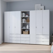 Шафа для одягу Doros Гелар Білий 3+3ДСП з пеналом 292.4х49.5х203.4 (DRS-011923)