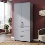 Шкаф для одежды Doros Торн Серый 2 ДСП/3Ш (штанга) 90х51.6х200 (DRS-012025)