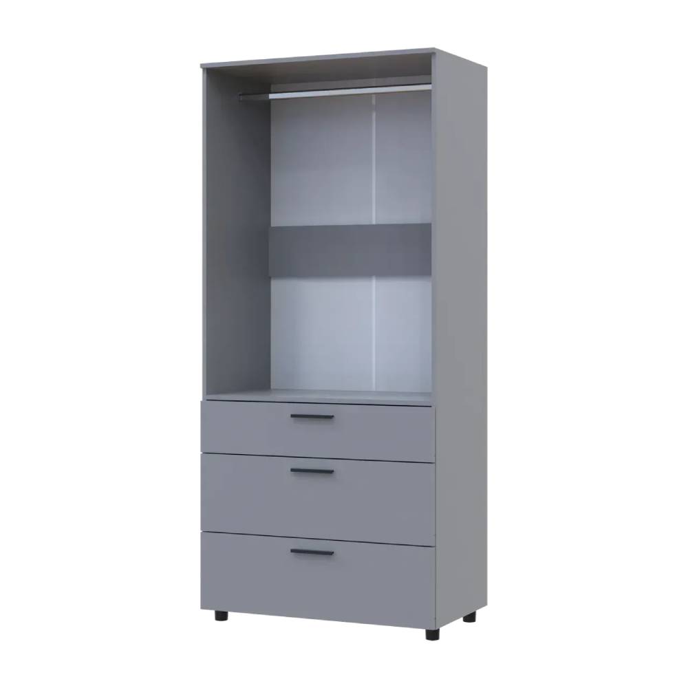 Шкаф для одежды Doros Торн Серый 2 ДСП/3Ш (штанга) 90х51.6х200 (DRS-012025)