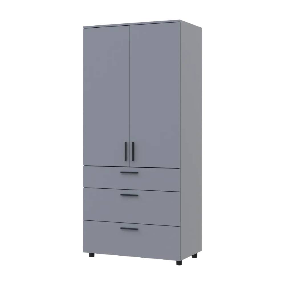 Шкаф для одежды Doros Торн Серый 2 ДСП/3Ш (штанга) 90х51.6х200 (DRS-012025)
