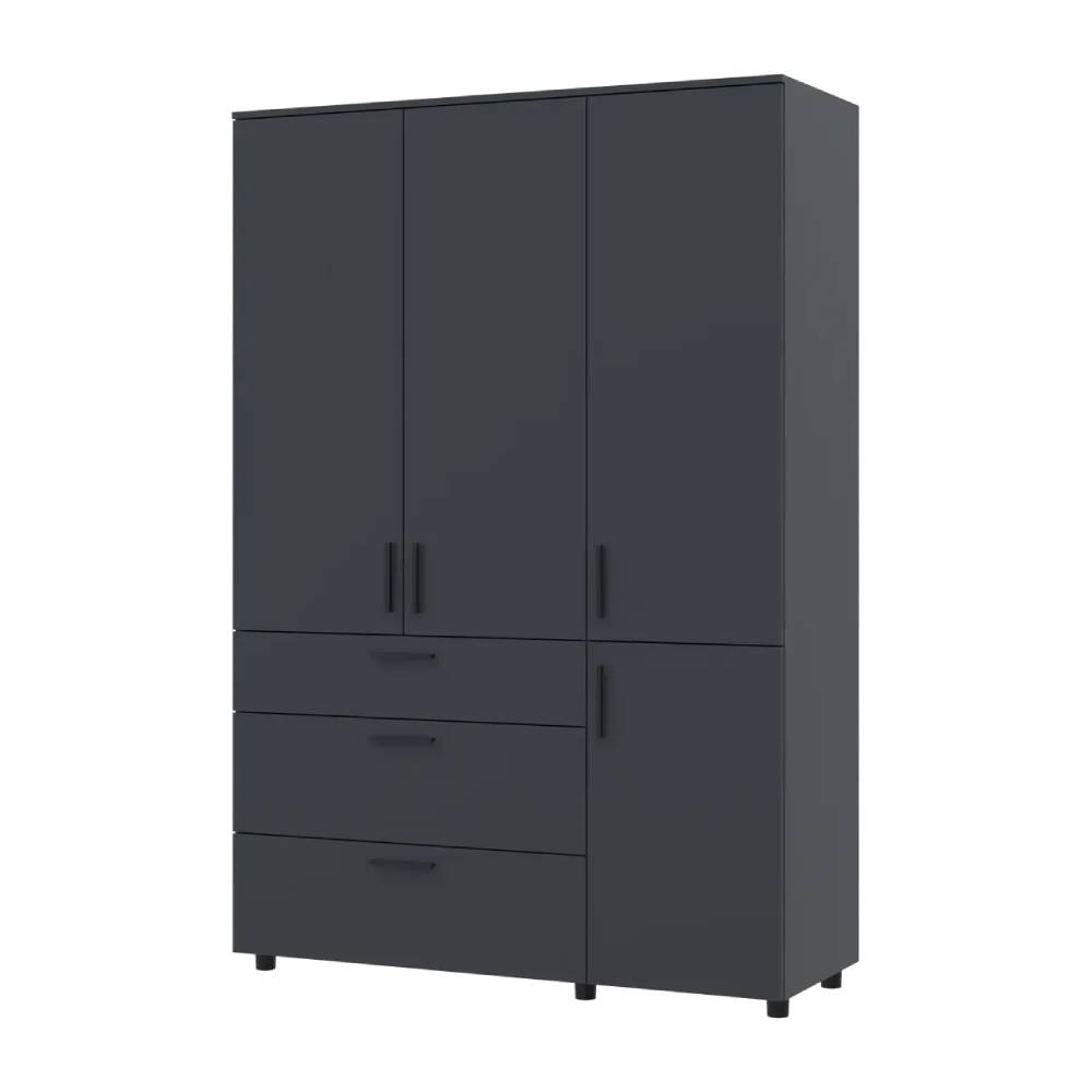 Шафа для одягу Doros Торн Антрацит 3 ДСП/3Ш (штанга) 135х51.6х200 (DRS-012085)