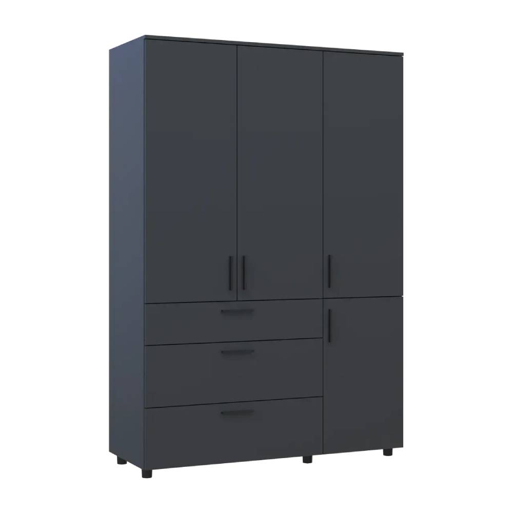 Шафа для одягу Doros Торн Антрацит 3 ДСП/3Ш (штанга) 135х51.6х200 (DRS-012085)