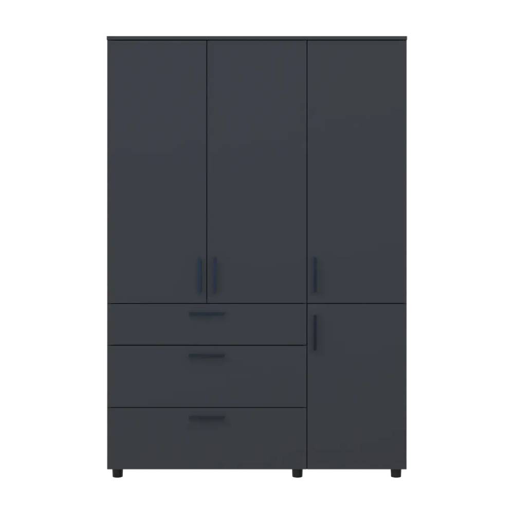 Шафа для одягу Doros Торн Антрацит 3 ДСП/3Ш (штанга) 135х51.6х200 (DRS-012085)