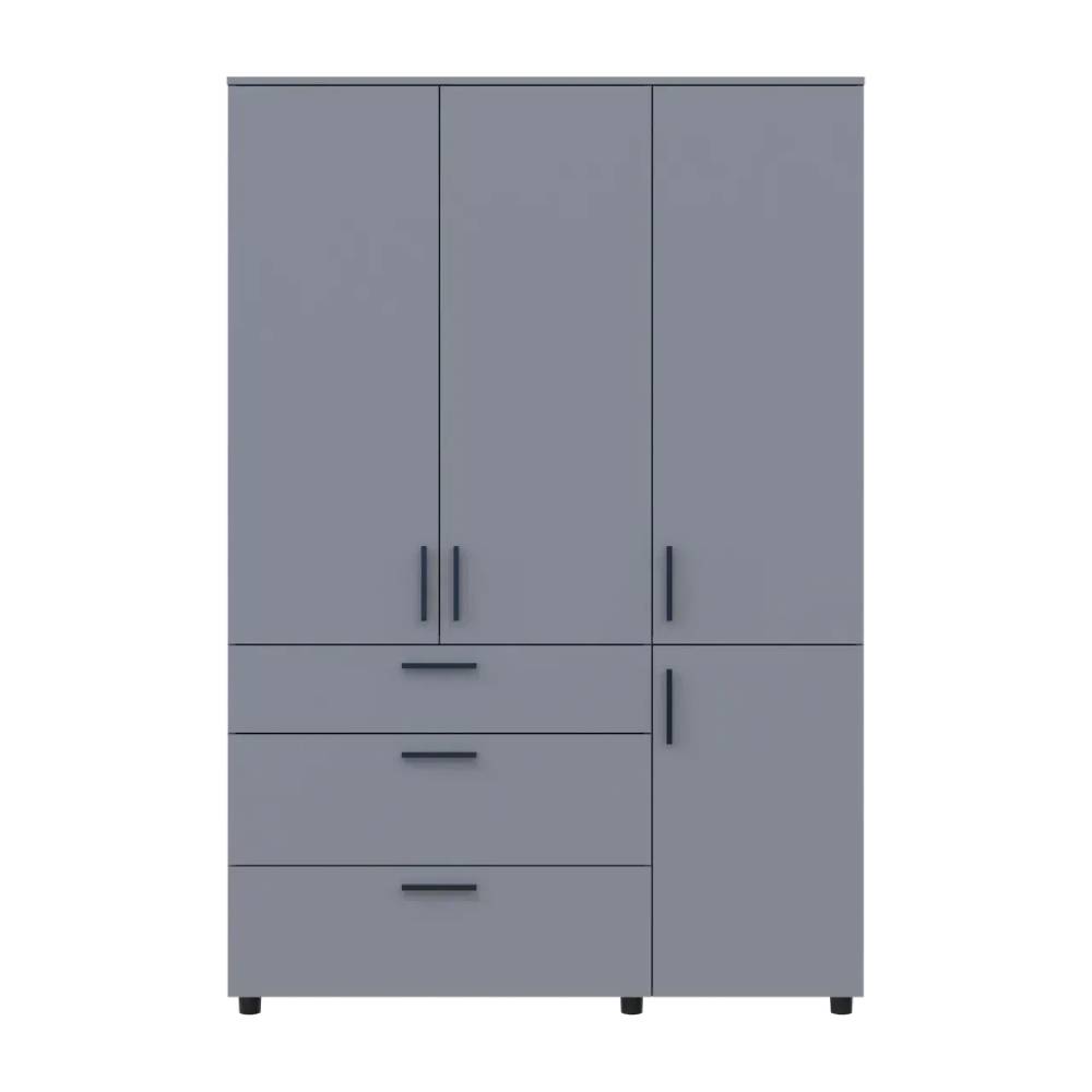 Шафа для одягу Doros Торн Сірий 3 ДСП/3Ш (штанга) 135х51.6х200 (DRS-012065)