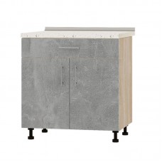 Кухонний модуль 1 шухляда Оптіма Низ Н75-800 Дуб Сонома/Бетон (без стільниці) 800х461х820 мм (EVR-073165)