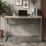 Стол письменный Майк Ferrum-decor 75x140x70 Серый металл ДСП Дуб Кремона Торро 32 мм (FRD-108368)