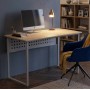 Стол письменный Майк Ferrum-decor 75x140x70 Серый металл ДСП Дуб Кремона Торро 32 мм (FRD-108368)