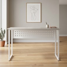 Стіл письмовий Майк Ferrum-decor 75x140x70 Білий метал ДСП Кашемір 16 мм (FRD-108328)