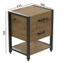 Универсальная тумба Ferrum-decor Vivien 2/1 50x41x40 черная ДСП Дуб Артизан 16 мм (FRD-106836)